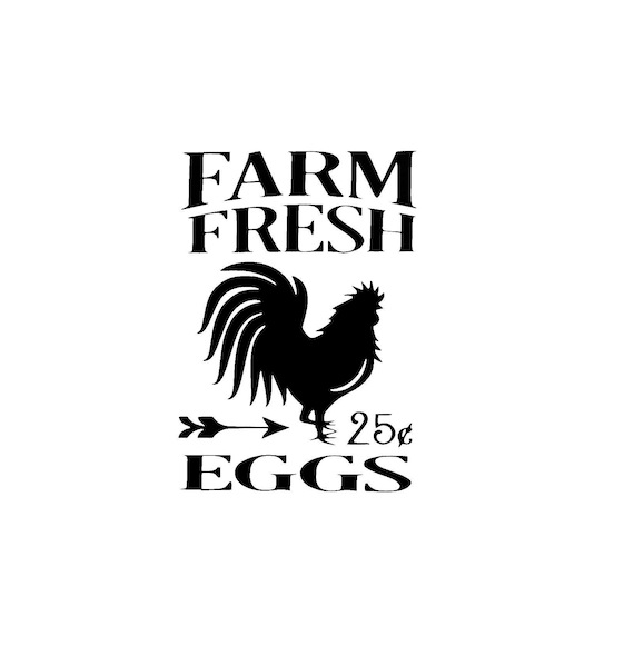 Wall Décor Home & Living Farmhouse Decals Eggs Decal for Signs Rustic ...