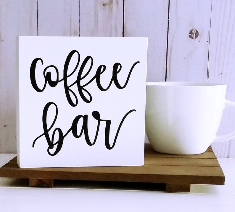 COFFEE BAR Vinyl Decal Decoración de cafetería Etsy