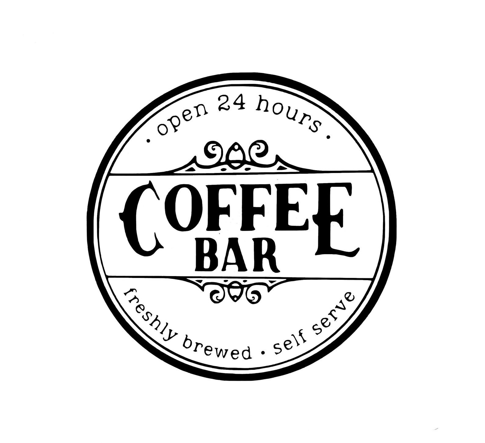 COFFEE BAR Decal Freshly Brewed Coffee Decal for DIY - Etsy
