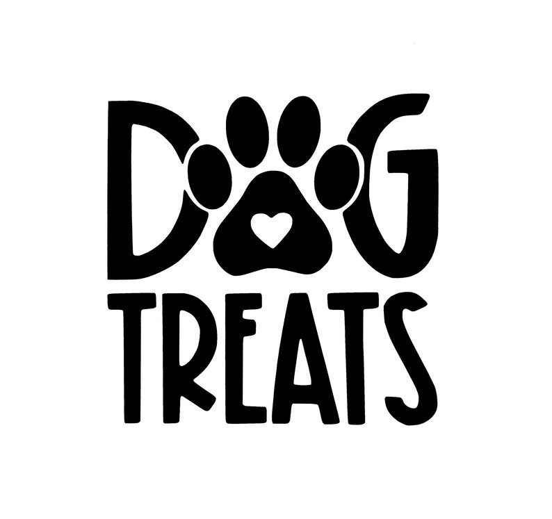 DOG TREATS Decal Dog Food Container Label DIY Dog Sign Etsy