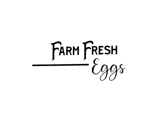 FARM FRESH Eggs Vinyl Decal Farmhouse Decor Decal for | Etsy