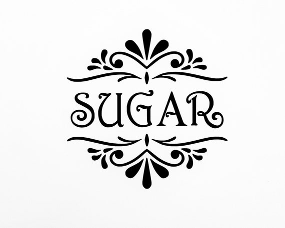 SUGAR Decal Sugar Canister Label Farmhouse Decal Vinyl - Etsy