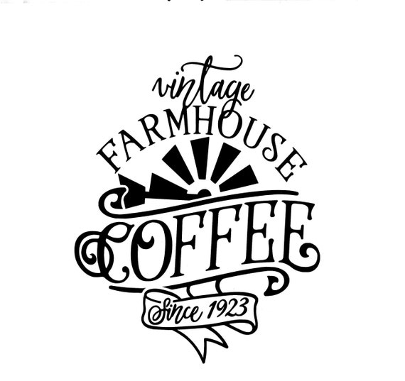 COFFEE Decal Vintage Farmhouse Coffee Farmhouse Decal | Etsy