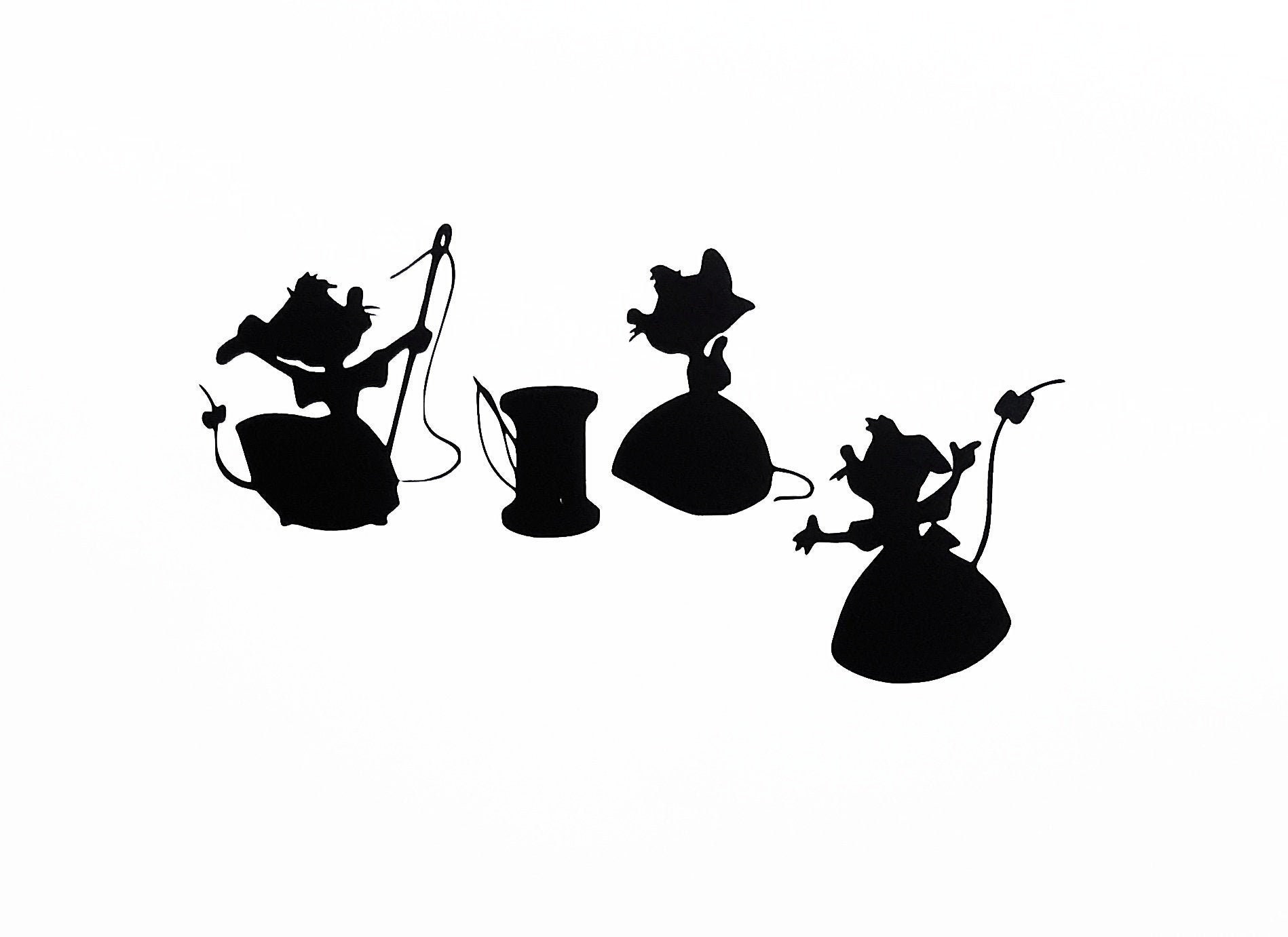 CINDERELLA MICE Vinyl Decal Cinderella Sewing Mice Etsy