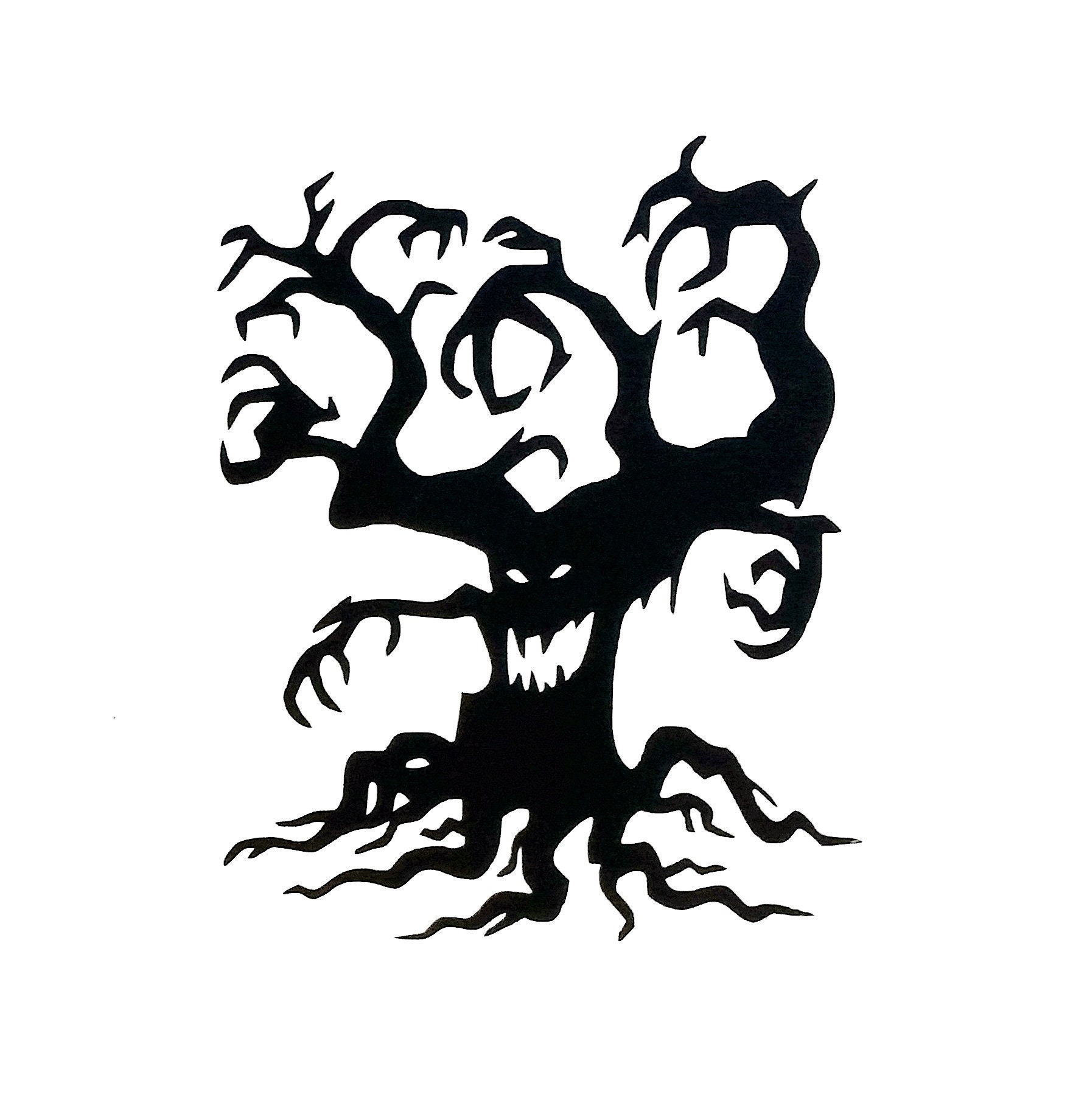 SPOOKY TREE Decal Halloween Decal Spooky Tree Halloween - Etsy UK