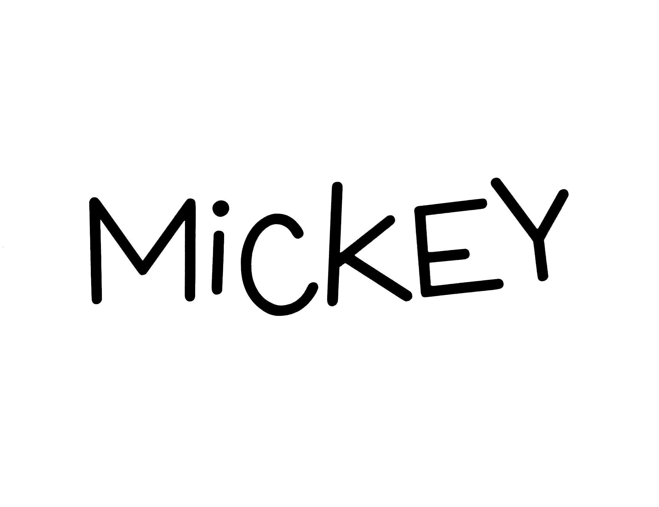 MICKEY Decal Disney Character Name Disney Decal Etsy