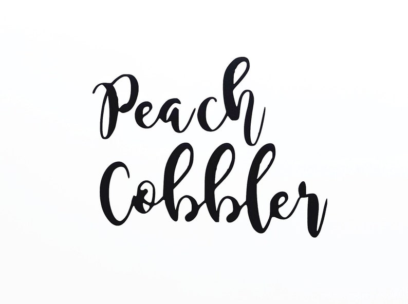 PEACH COBBLER Decal \u2022 Farmhouse Decor \u2022 Country Kitchen Decor \u2022 Farmhouse Decal \u2022 Peach Sticker \u2022 Decal for DIY Farmhouse Sign