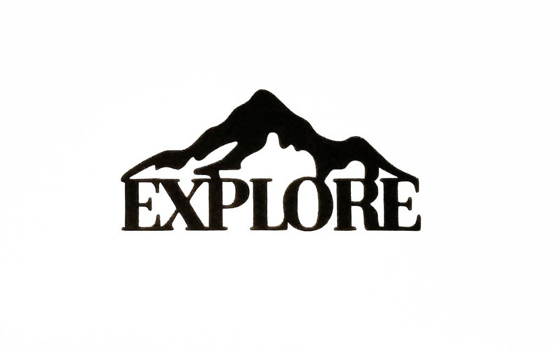 EXPLORE MOUNTAINS Vinyl Decal \u2022 Bumper Sticker \u2022 Laptop Sticker \u2022 Explore Sign Decal \u2022 Jeep Decal \u2022 Car Decal \u2022 Camper Decal