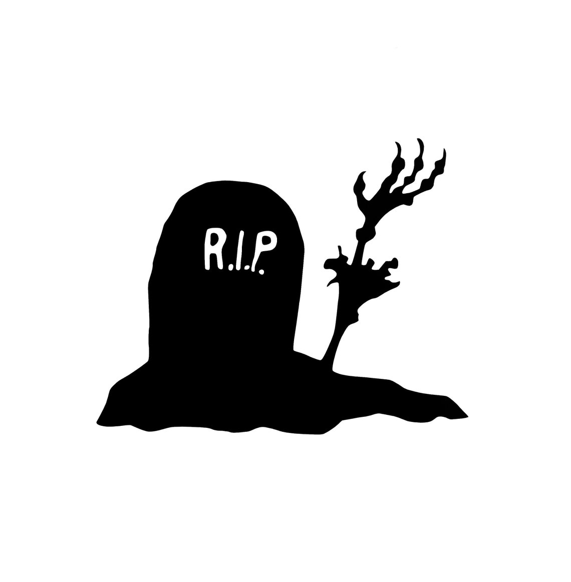 TOMBSTONE Decal Zombie Hand Halloween Decal RIP - Etsy