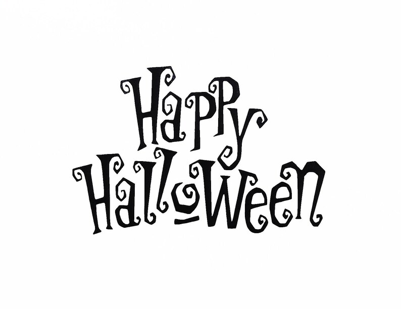 HAPPY HALLOWEEN Vinyl Decal Halloween Decor DIY Halloween Etsy