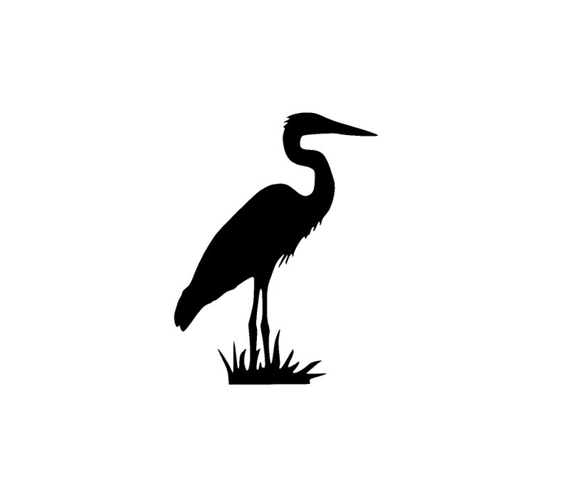 HERON Decal Bird Decal Beach Tropical Coastal Decal Etsy