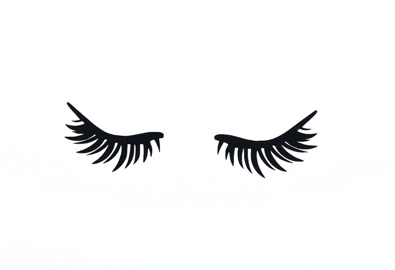 EYELASHES Vinyl Decal Lashes Car Decal Makeup Sticker Etsy