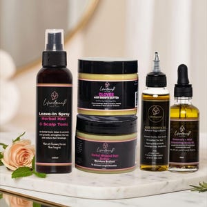 Paquete de mantecas y aceites para el cabello