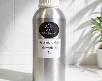 Olio ayurvedico per la crescita dei capelli: rinforza e nutre, arricchito con erbe