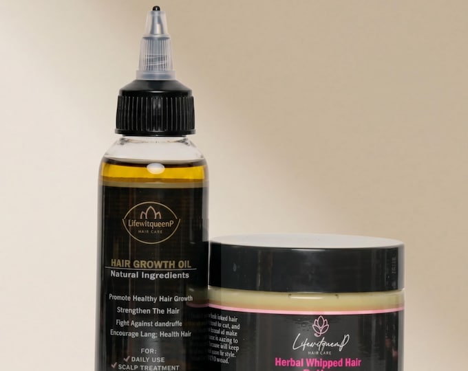 Strengthen & Anti Breakage Combos - Moisturing Hair Butter +Hair Grow Oil