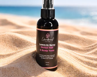 Spray tonique à base de plantes pour cheveux et cuir chevelu : romarin, fenugrec, clou de girofle