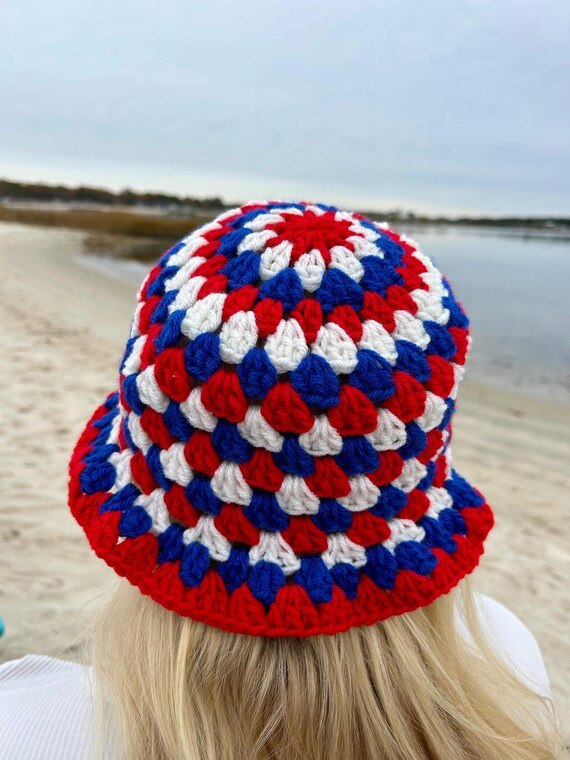 MEMORIAL DAY Crochet Bucket Hat size 1 new MEMORIAL DAY Crochet Bucket Hat size 1 new main image 4