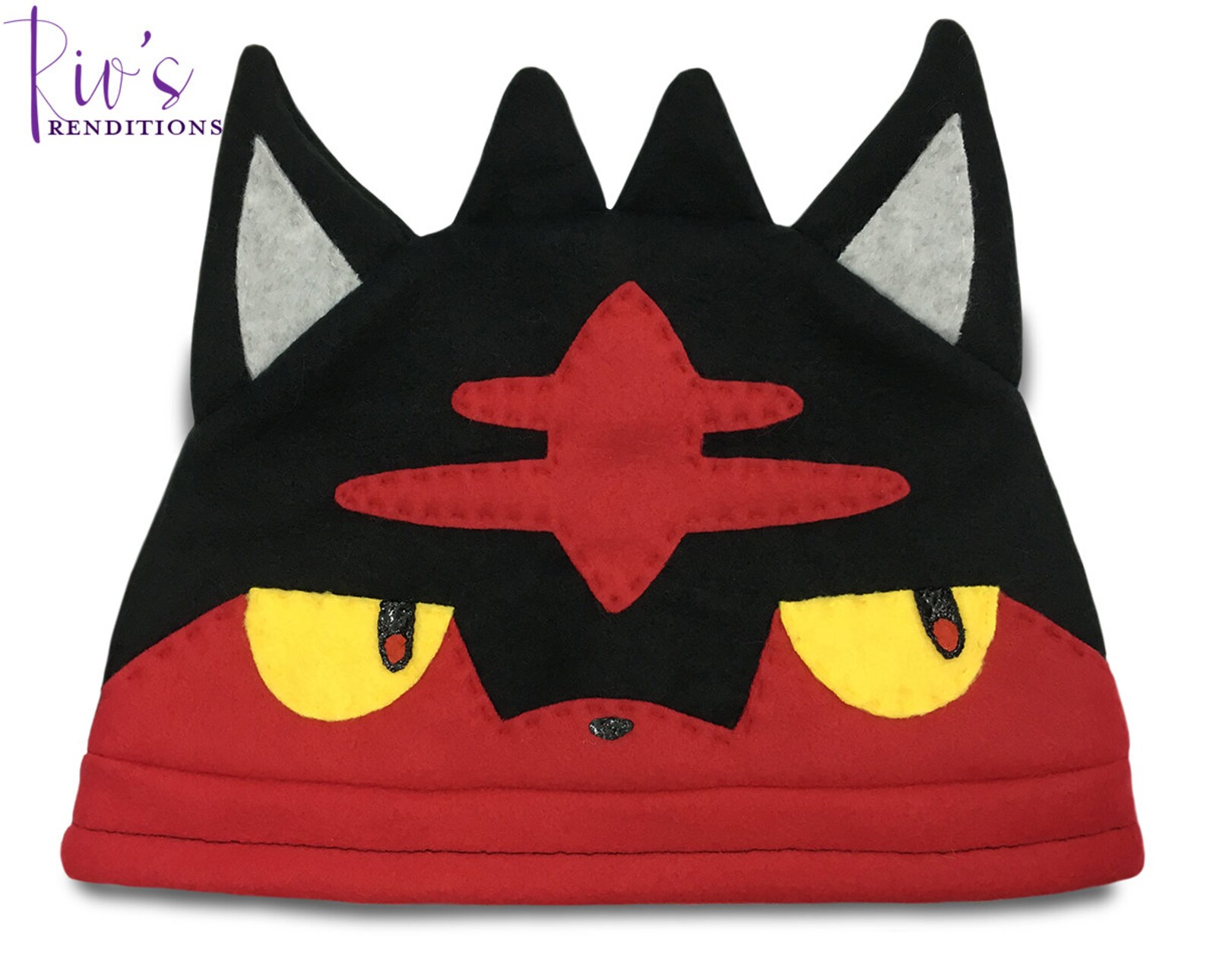 Pokemon Starter Hat Litten Pokemon Fleece Hat Super Cozy Etsy