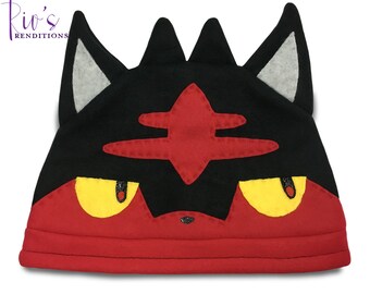 Pokemon Starter Hat - Litten - Pokemon Fleece Hat - Super Cozy Beanie