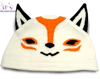 Okami - Amaterasu Hat / Fleece Hat / Winter Hat / Okami Fleece Hat / Video Game Characters