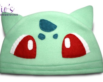 Fleece Pokemon Hat - Bulbasaur - Fleece Hat - Super Cozy Beanie