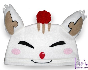 Final Fantasy Crystal Chronicles - Moogle Hat / Fleece Hat / Winter Hat / Final Fantasy Hat / Moogle Hat / Video Game Characters
