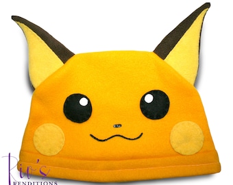 Pokemon Raichu Hat / Fleece Hat / Winter Hat / Pokemon Hat / Pokemon Fleece Hat / Video Game Characters