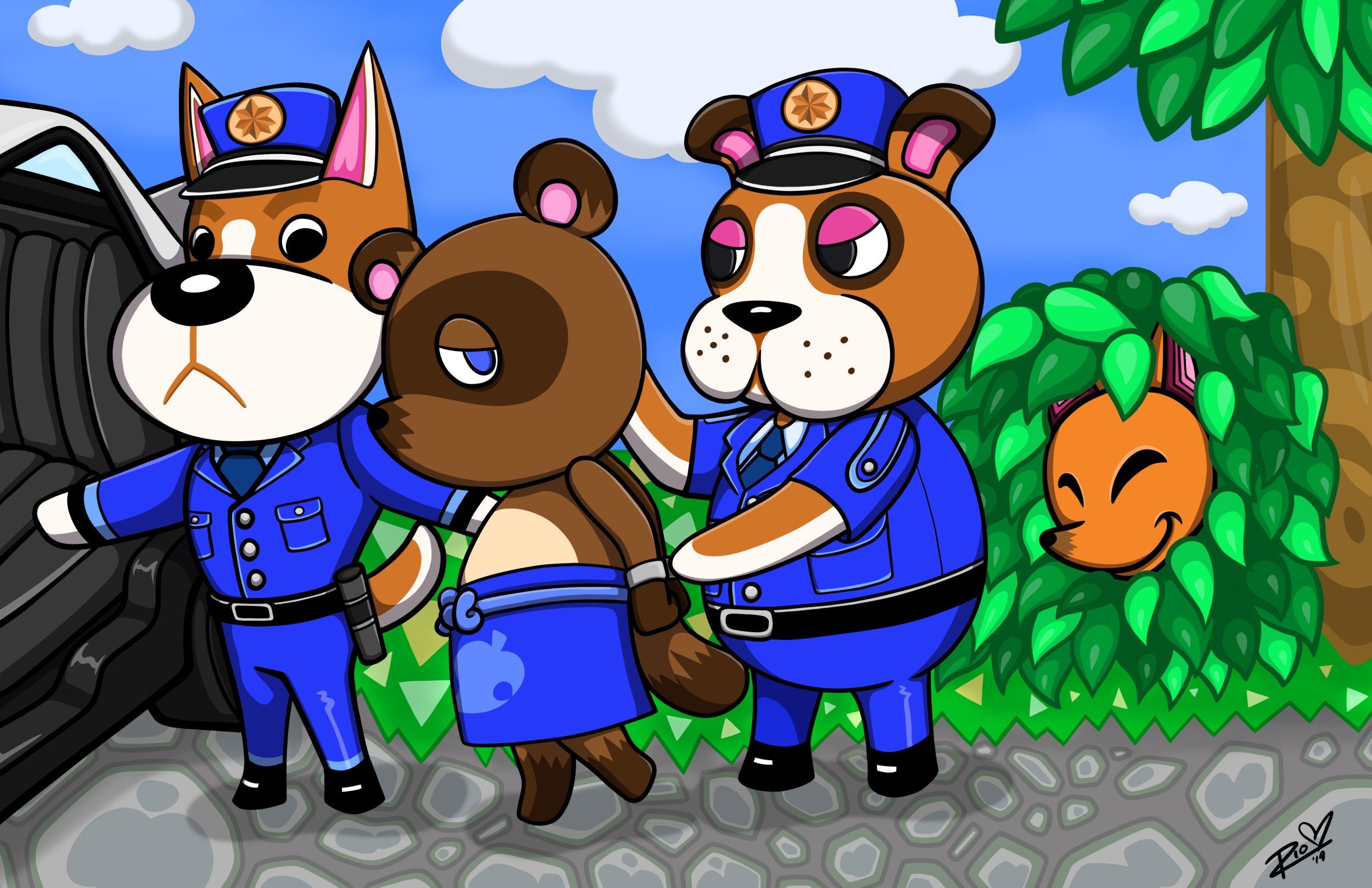 Animal Crossing Tom Nook Tax Evader 11 X 17 Art Print Sweden