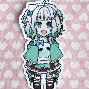 Mint Fantome and Wisp Sticker / 3 Inch Vinyl Sticker / vtuber Sticker