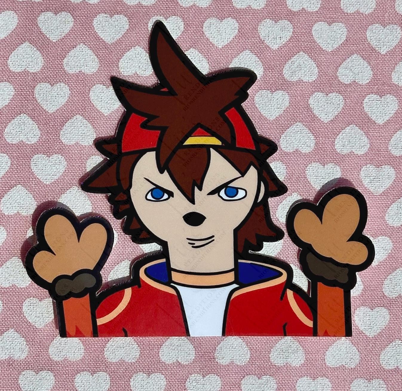 Sun Kenji Denji Peeker Sticker / 3 Inch Vinyl Sticker / Vtuber