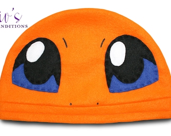 Pokemon - Charmander Hat / Fleece Hat / Winter Hat / Pokemon Hat / Fleece Pokemon Hat / Video Game Characters