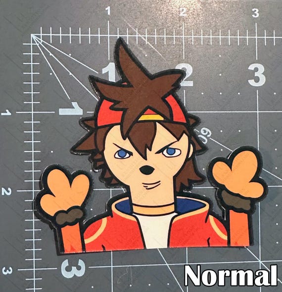 Sun Kenji Denji Peeker Sticker / 3 Inch Vinyl Sticker / Vtuber