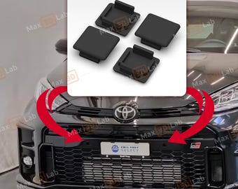 2021～2024年式GRヤリス用ブラックバンパーナンバープレートグリルホールカバー - 4個セット