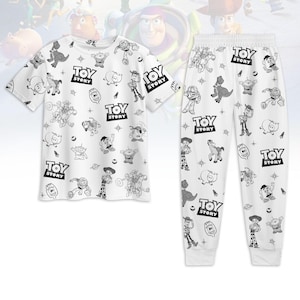 Toy Story Pajamas Set, Disneyland Trip Tshirt And Pants, Woody Pajamas For Women, Buzz Lightyear Holiday Pajamas, Magic Kingdom Pajamas
