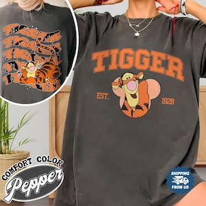 Comfort Colors Disney Tigger Tshirt, Winnie The Pooh Shirt For Women, Tigger Tiger 2 Sided Unisex Shirt, Magic Kingdom Shirt For Her