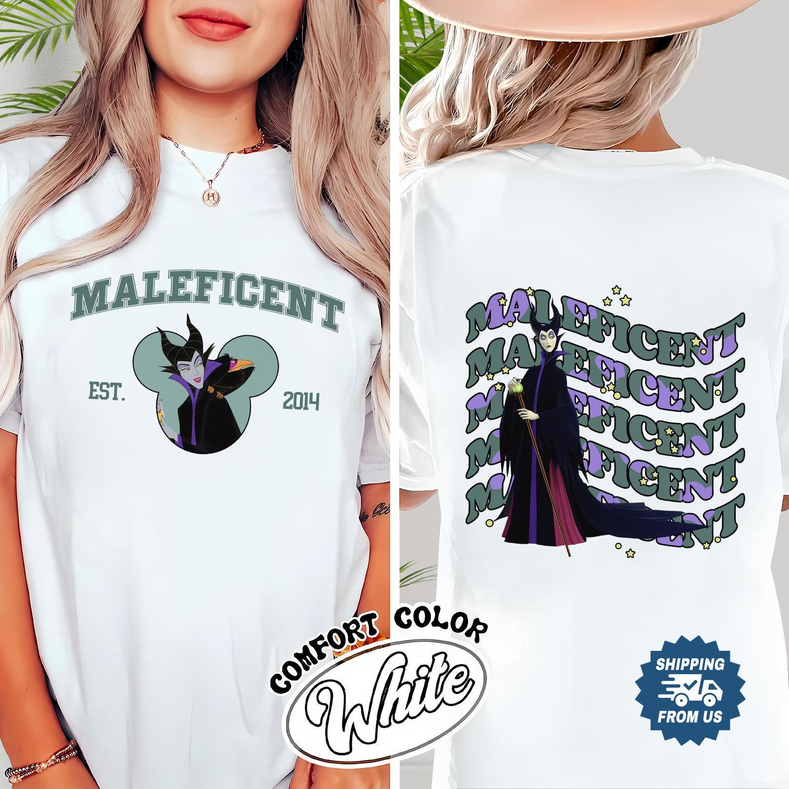 Discover Disney Maleficent Double-Sided T-Shirt, Disney Villains Shirt For Women, Maleficent 2 Sided Shirt, Magic Kingdom Shirt For Her