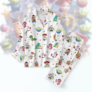 Toy Story Pajamas Set, Disneyland Trip Pajamas For Her, Woody Pajamas Family, Buzz Lightyear Holiday Pajamas, Magic Kingdom Pajamas