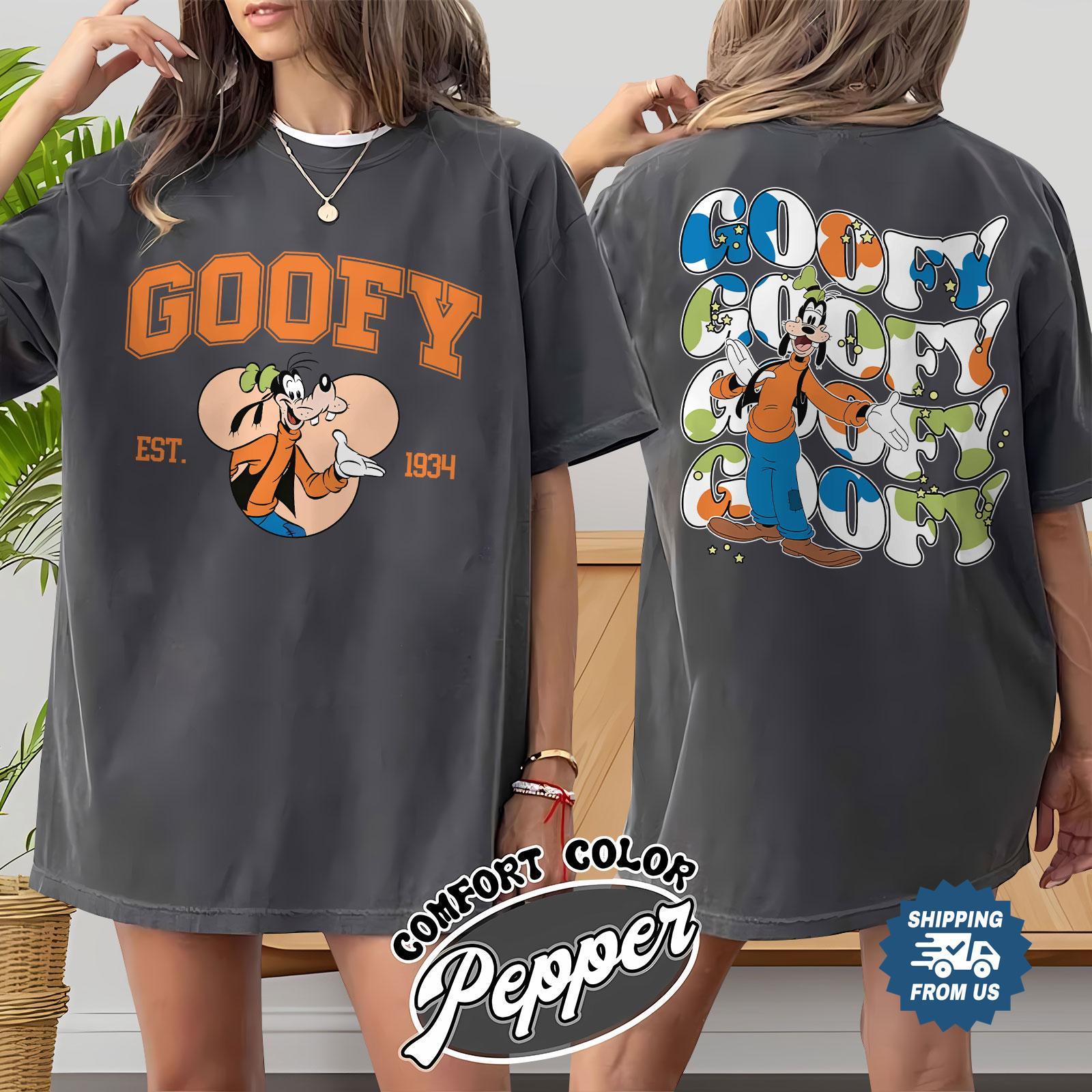 Discover Disney Goofy Double-Sided T-Shirt, Mickey And Friends Shirt For Women, Magic Kingdom Shirt For Her
