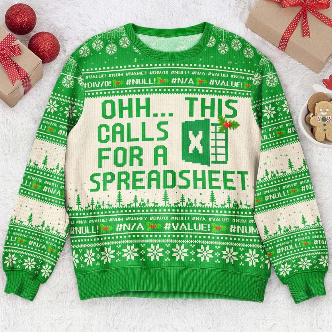 Discover Ohh This Calls For A Spreadsheet Ugly Sweater, Funny Accountant Holiday Sweatshirt, Office Nerd Winter Pullover, Work Party Xmas Gift