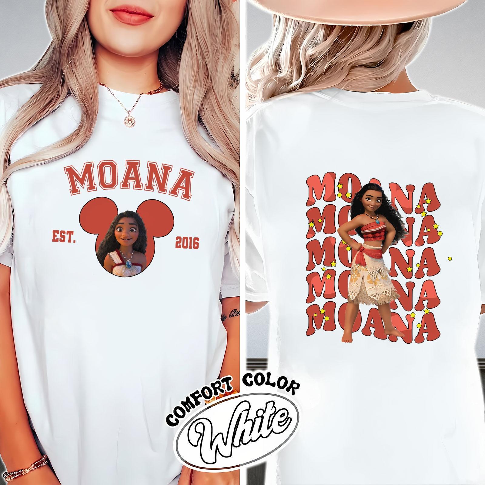 Discover Moana Princess Double-Sided T-Shirt, Disney Princess Shirt For Her, Magic Kingdom Shirt, Moana Adventure Shirt, Disney Shirt