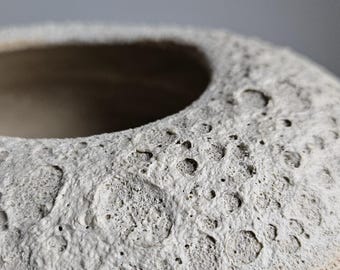 bloempot, deksel, wabi-sabi kom, ikebana vaas, handgevormd, uniek