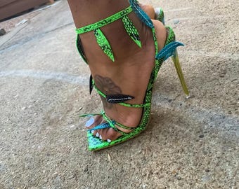 Versace Platform Heels Versace Leaf Heels Dupe Evelyn – CharliShoes