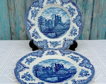 Barratt's Old Castle Blue 8 Inch Plate England - Etsy