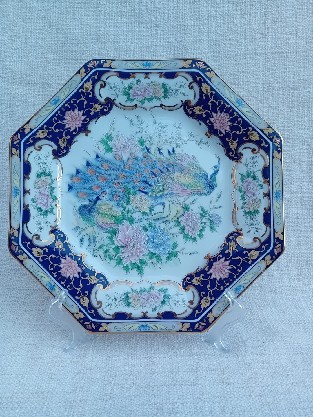 日本の東洋風八角形装飾皿 11インチ - Etsy 日本