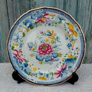 Mason&#39;s Ironstone Plate in the &quot;Water Lily&quot; Pattern, Part of Historic Plate Collection by Mason&#39;s Ironstone.