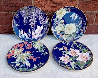 WEDGWOOD Treasures of the Moon Kollektion by Haruyo: Poeny | Chrysantheme | Orchidee | Glyzinien und Magnolien Dekorative Wandbehang Platte