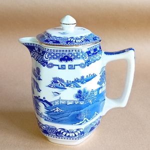 Wade Ware Ringtons Tea Merchants Willow Pattern Jug | Teapot| Hot Water Pot