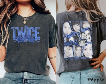 TWICE World Tour Concert 2 sided T-Shirt, Vintage Kpop Girl Group Tee