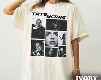 Camiseta con estampado de collage de Tate McRae, camiseta de concierto vintage