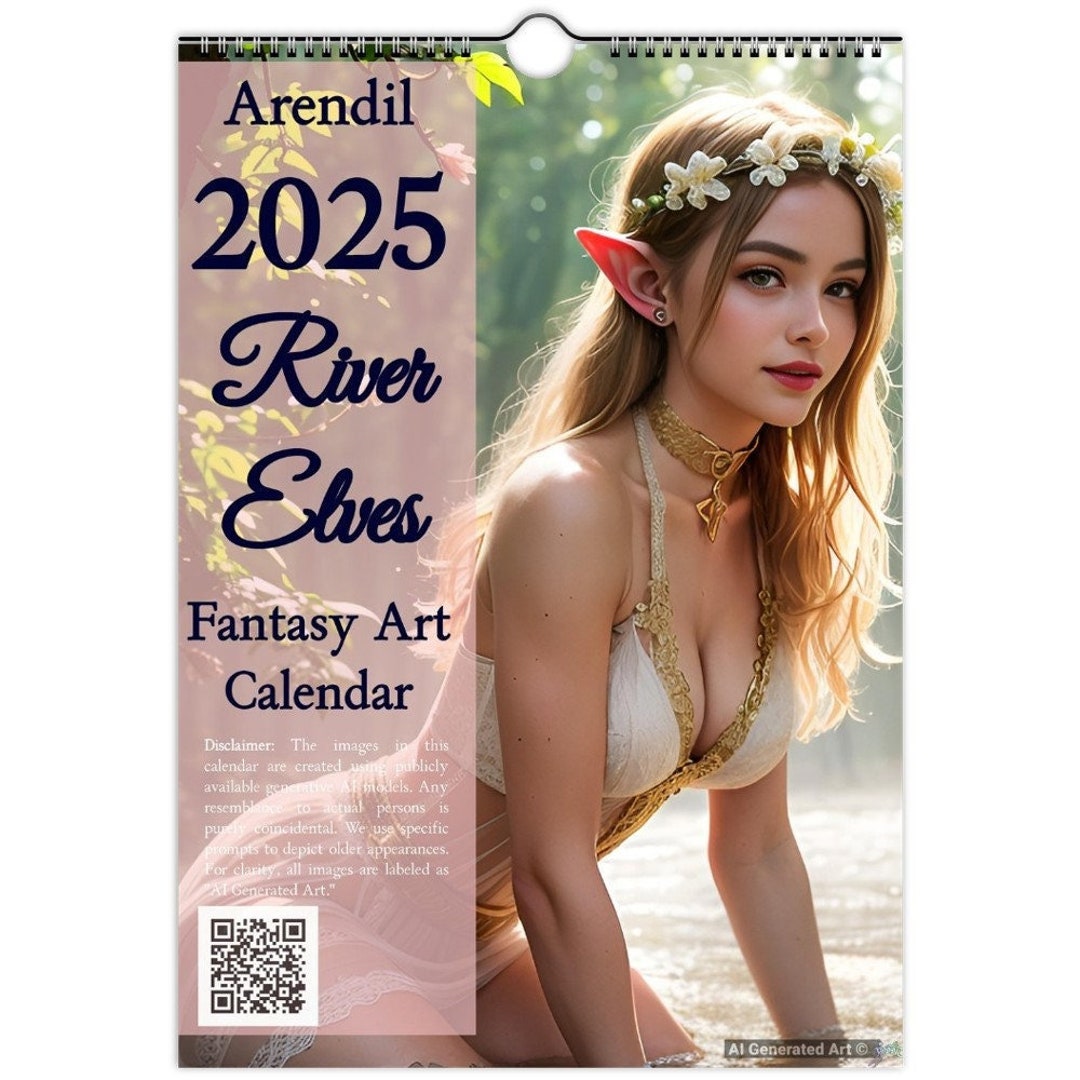 Arendil 2025 River Elves Fantasy Art Calendar international Etsy